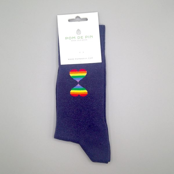Chaussettes Coeurs  arc en ciel