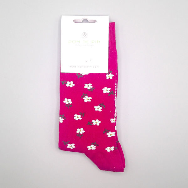 Chaussettes Fleurs blanches