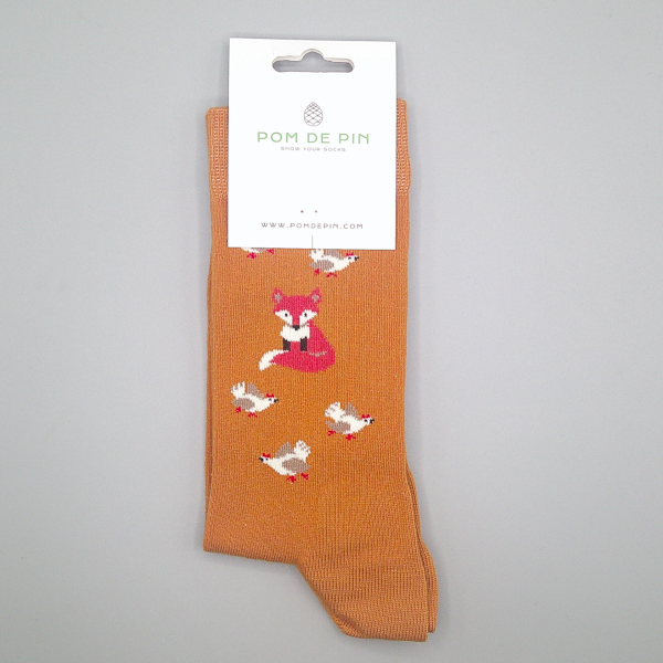 Chaussettes Renard et Poules