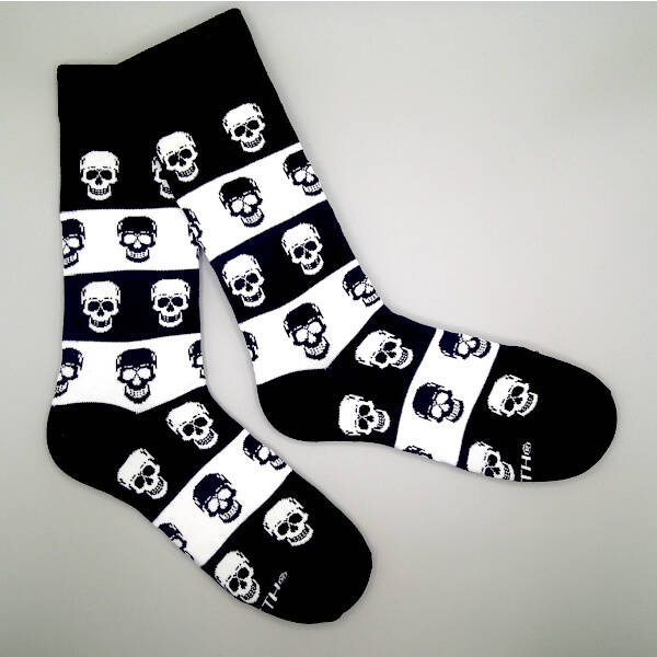 Chaussettes Skull black and white