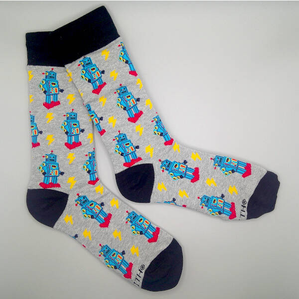 Chaussettes Robot vintage