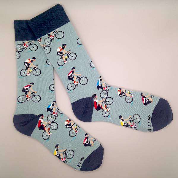 Chaussettes Cyclistes bleues