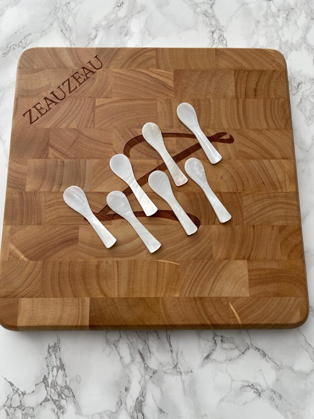 Parelmoer kaviaar lepel