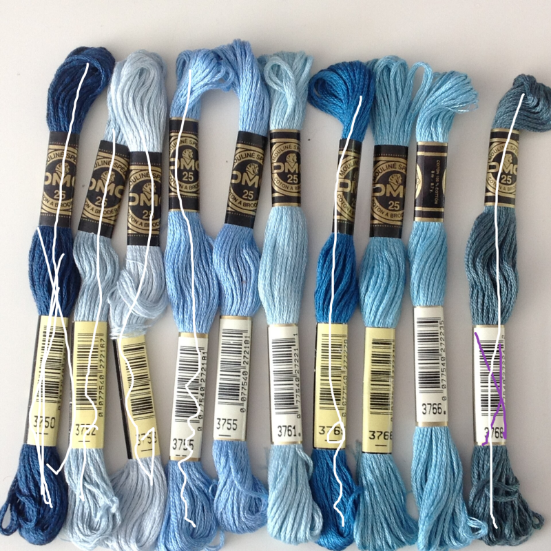 kleur 3750 blauw t/m 3768 grijsblauw streepjescodelabel
