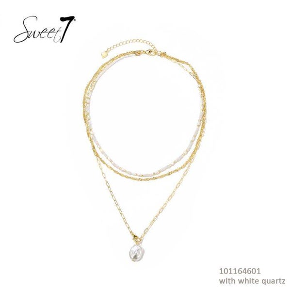 Sweet7 laagjes kettingen zwart of wit