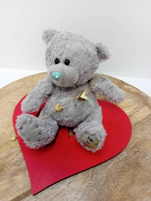 Roestvrij stalen armband met hartjes