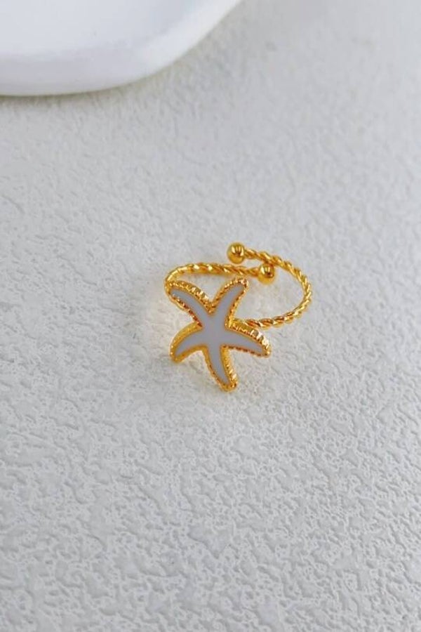 ELLA zeester ring RVS /meerdere kleuren