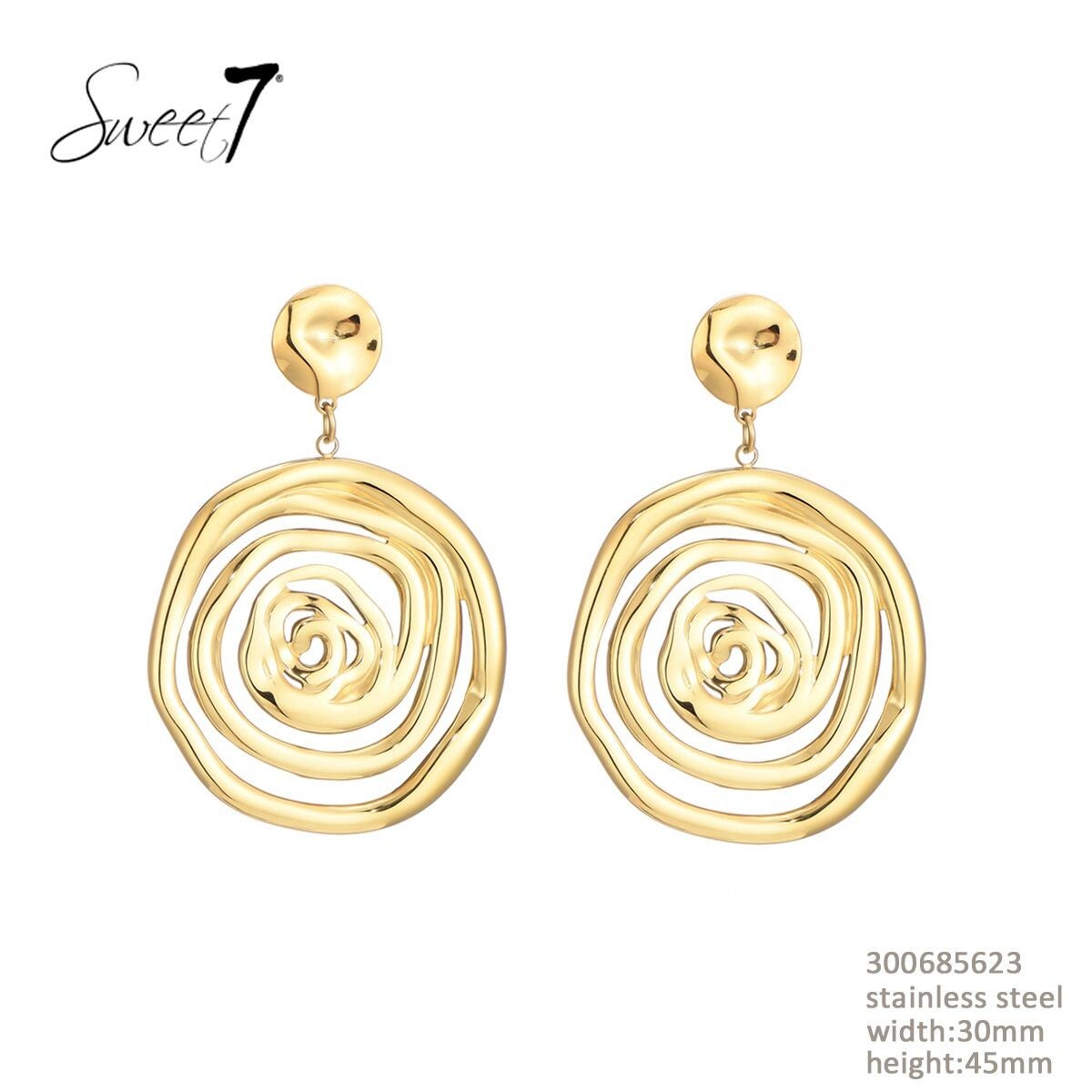 Sweet7 Oorbellen spiraal rond