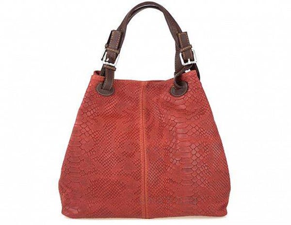 Python look lederen handtas