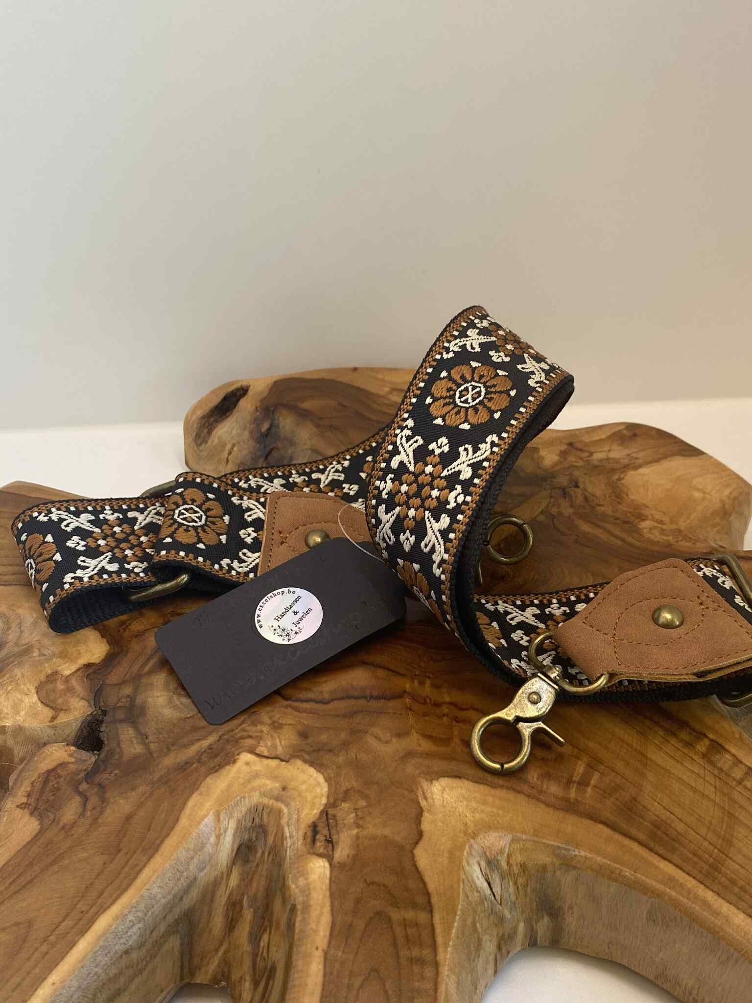 Draagriem bruin voor handtas retro