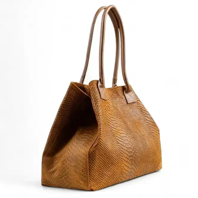 Lola pythonprint lederen tas camel