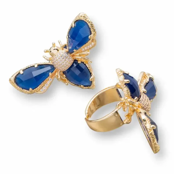 Bronze  ring  'saffierblauwe bij'