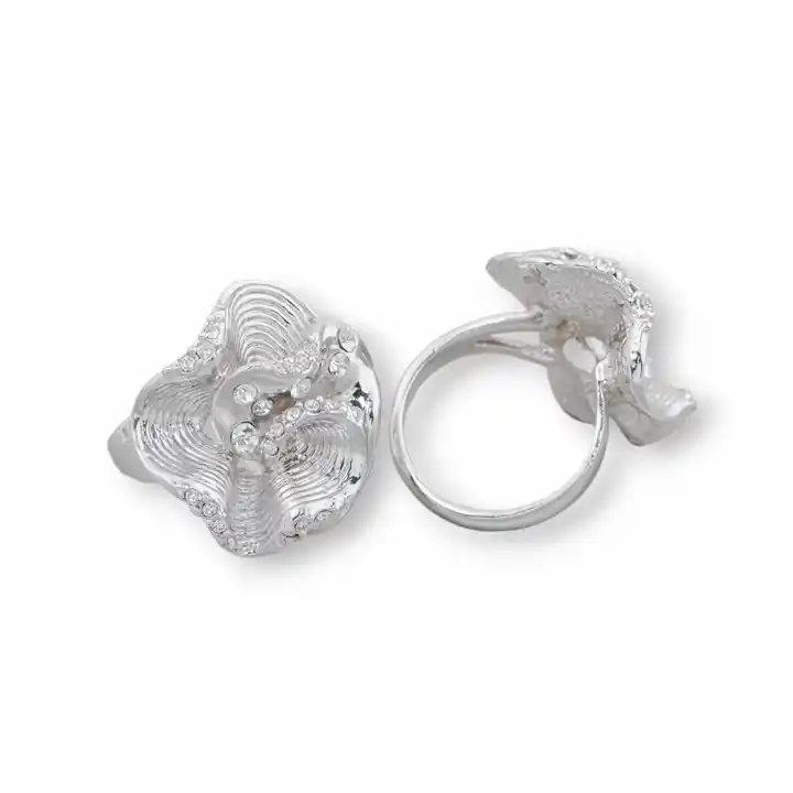Bronzen ring met zirconen