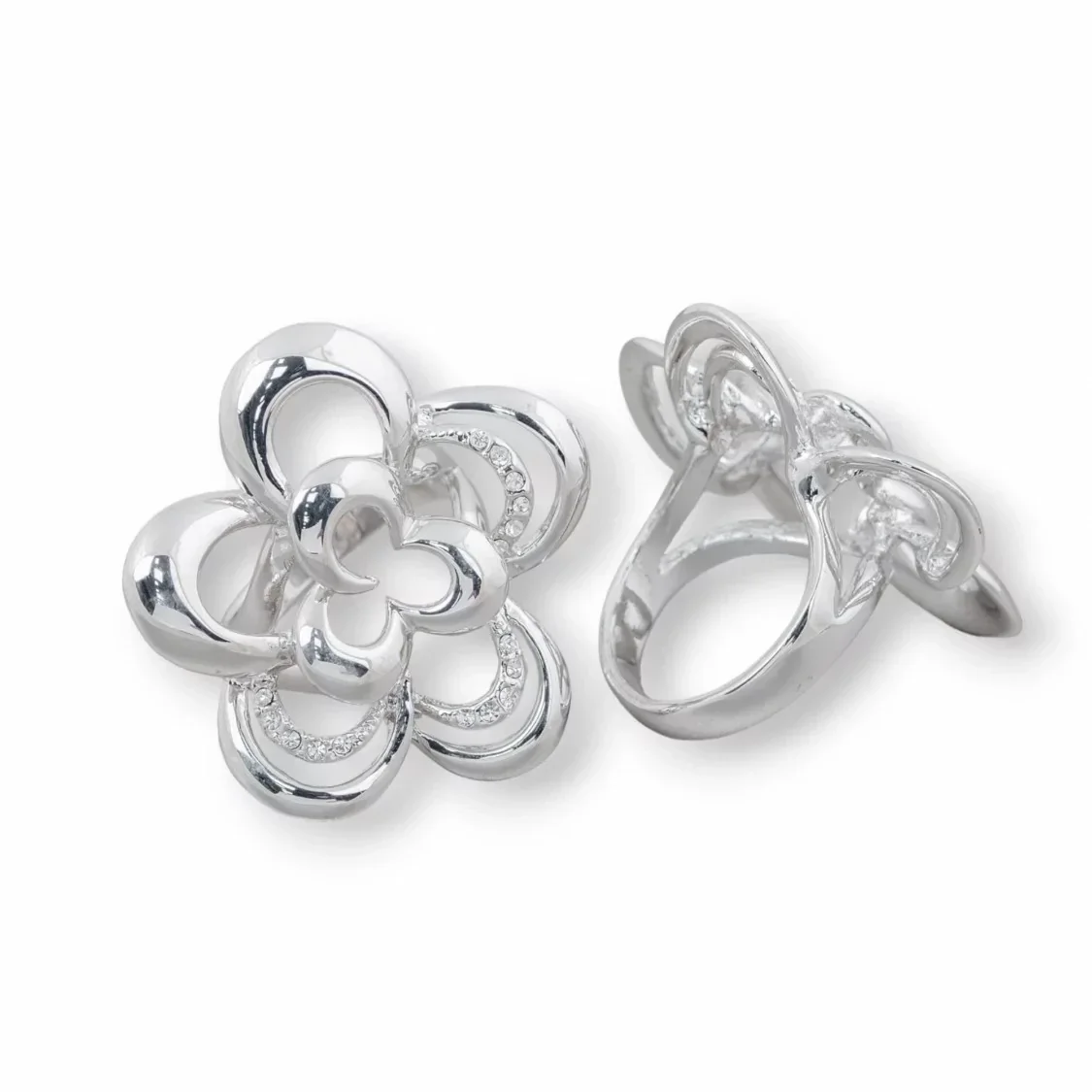 Bronzen ring groot bloem