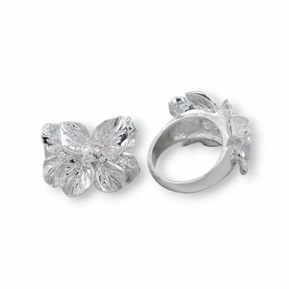 Bronzen ring met zirkonen18x23mm