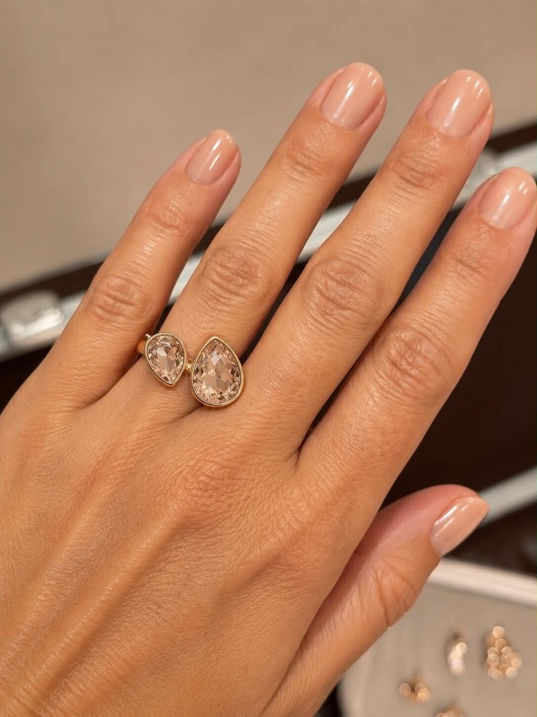 BeJewels Ring R354 elastische ring  roze