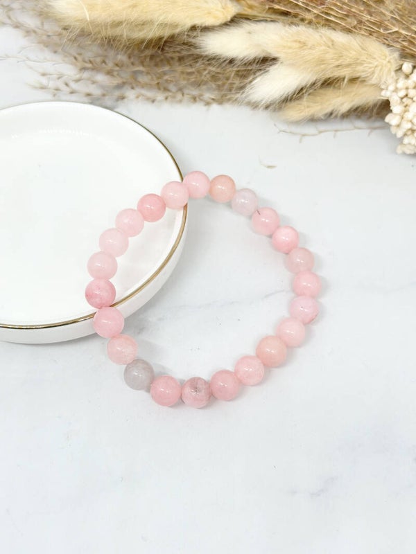 Rozekwarts armband 8mm