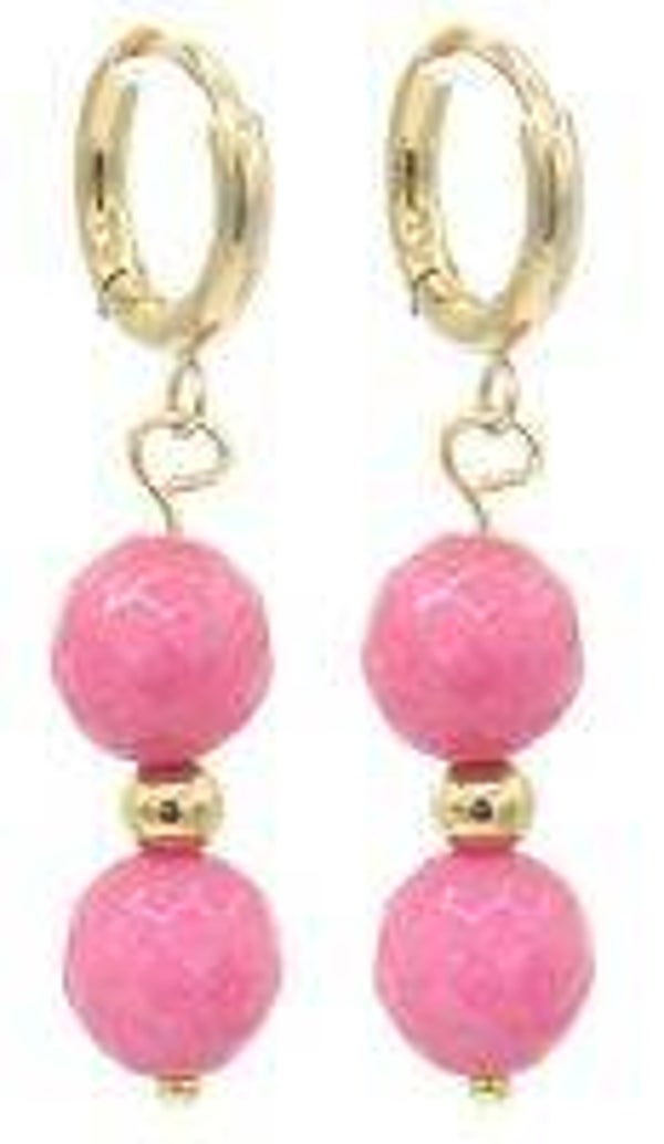 RVS OORBELLEN  IN ROSE  10X35mm