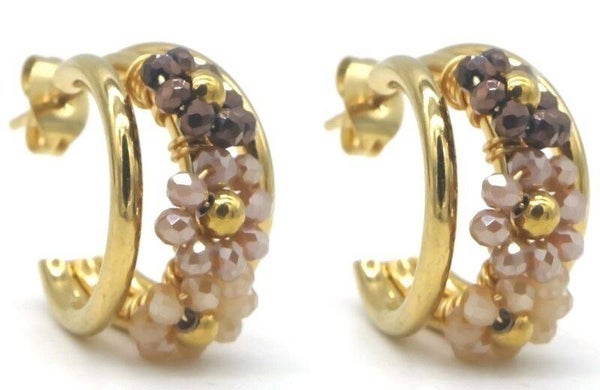 RVS Oorringen bloemen