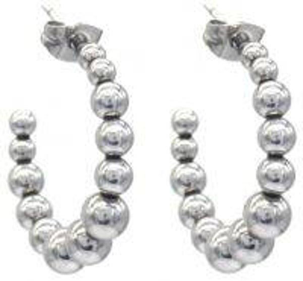 RVS halve cirkel bolletjes 2.5 cm