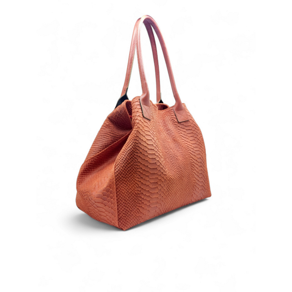 Lola pythonprint lederen tas orange