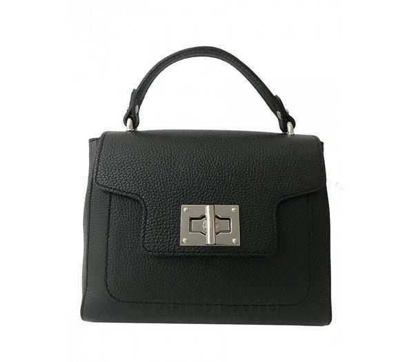 Stoere handtas zwart leder DIVA