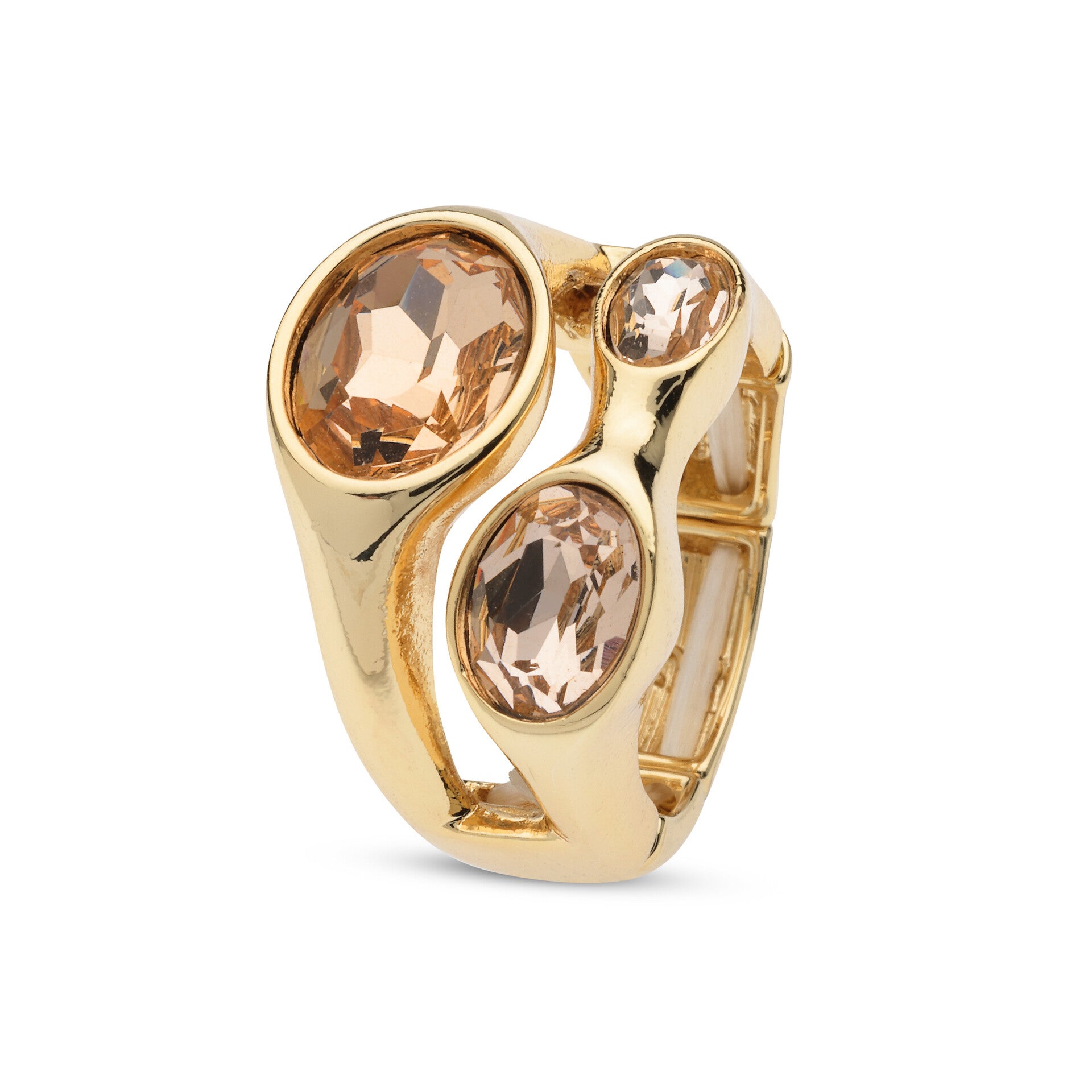 BeJewels Ring R358 elastische ring champagne