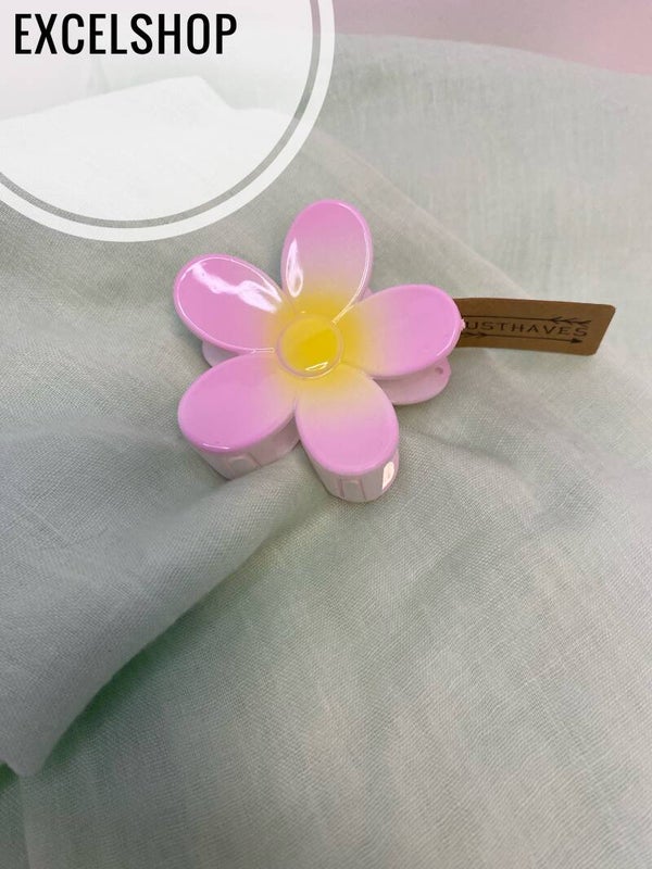 Haarclip margriet roze