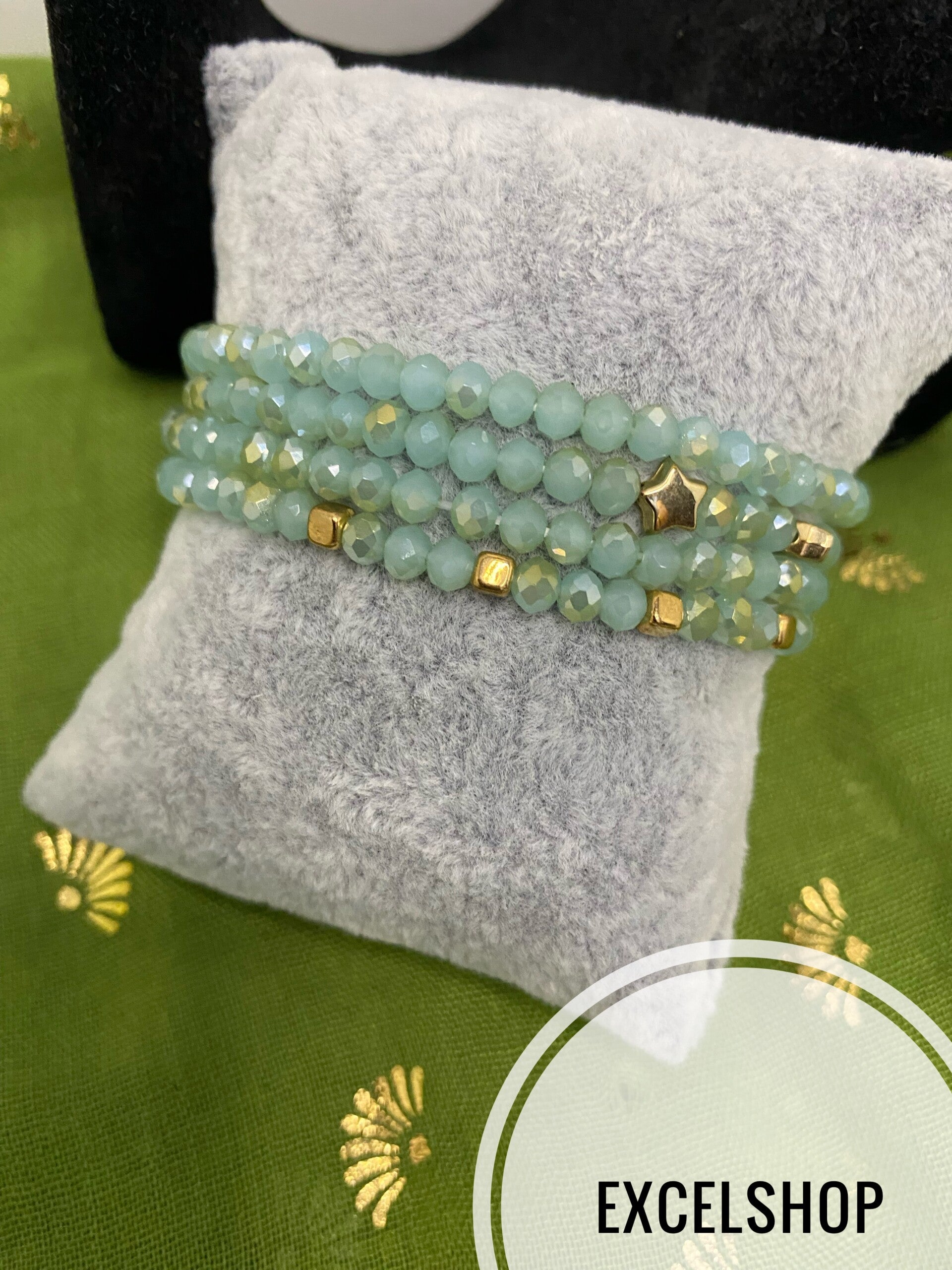 Kralenset geslepen glasparels