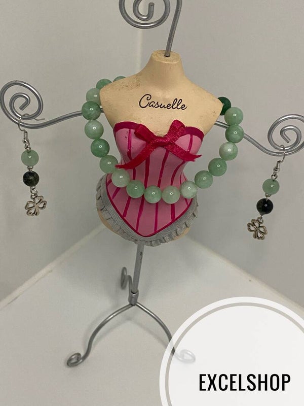 Aventurijn armband en oorbellen