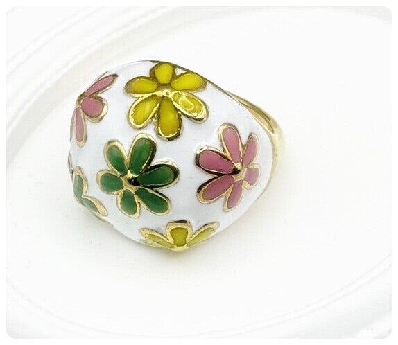 Ring in roestvrijstaal en ceramiek