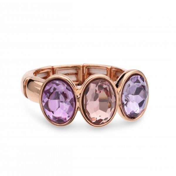 BeJewels Ring R341 elastische ring Rosé goudkleur