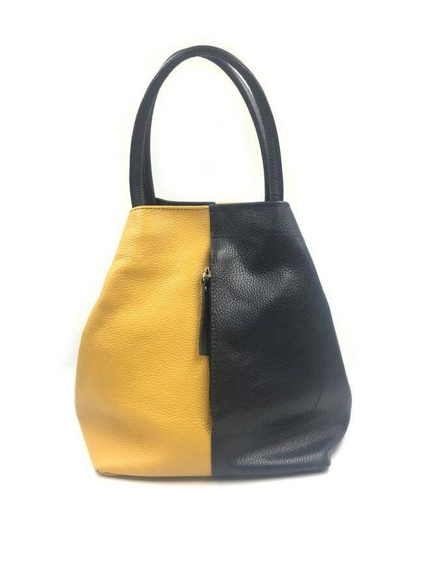 Lommy-W Manon 2 kleurige lederen handtas