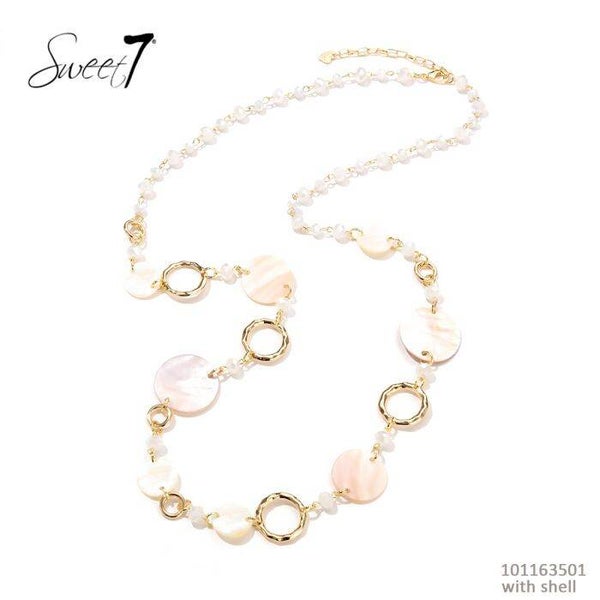 Sweet7 lange ketting kralen en schelpen