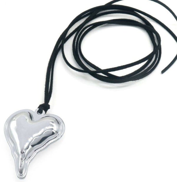 Steel Necklace  Heart Gold/Silver