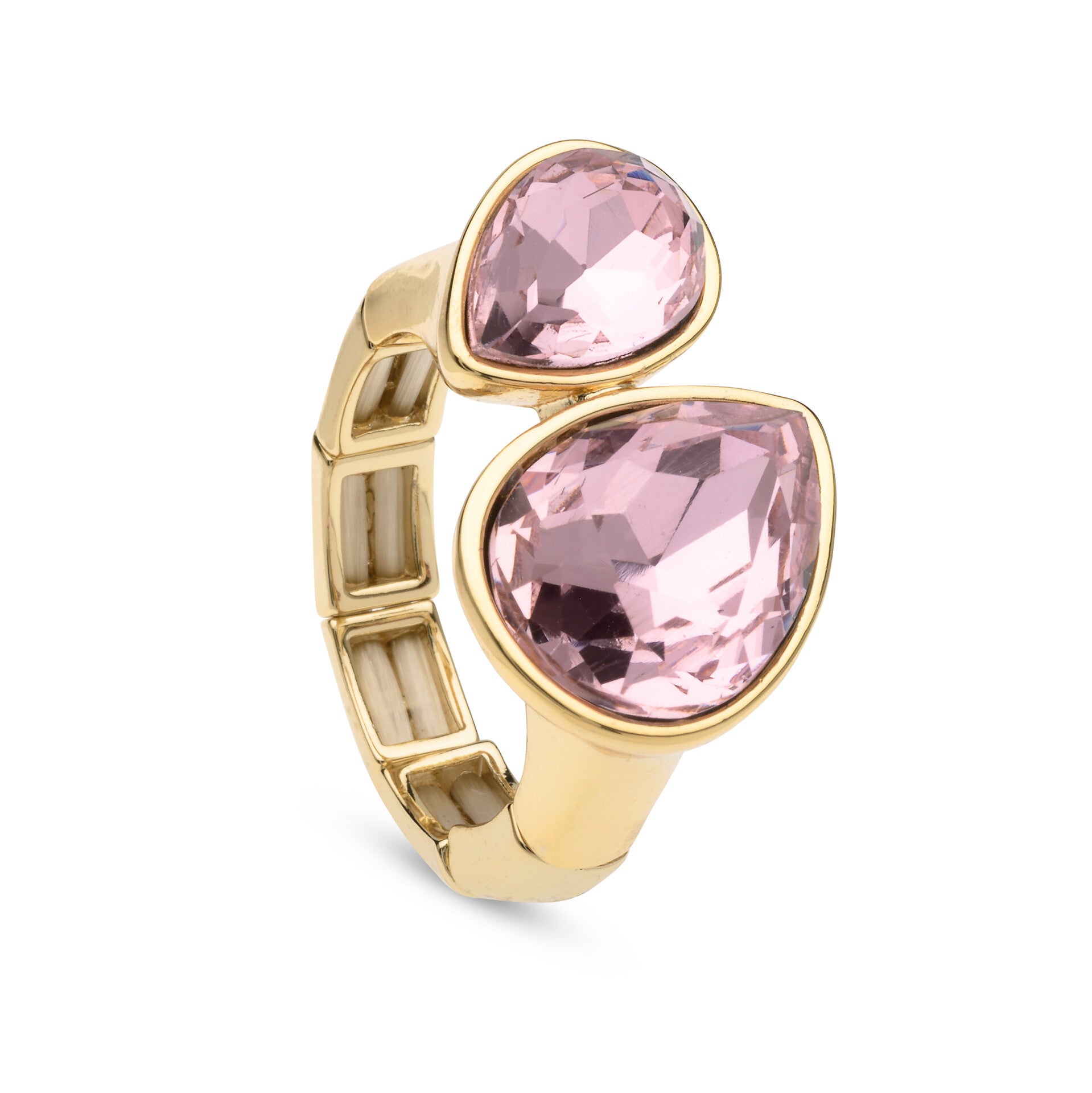 BeJewels Ring R354 elastische ring  roze