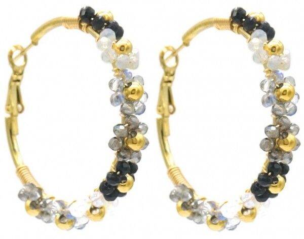 BLOEMEN OORRINGEN RVS 4.5 CM