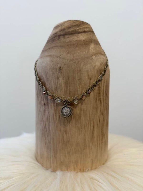 macramé gemstone necklaces