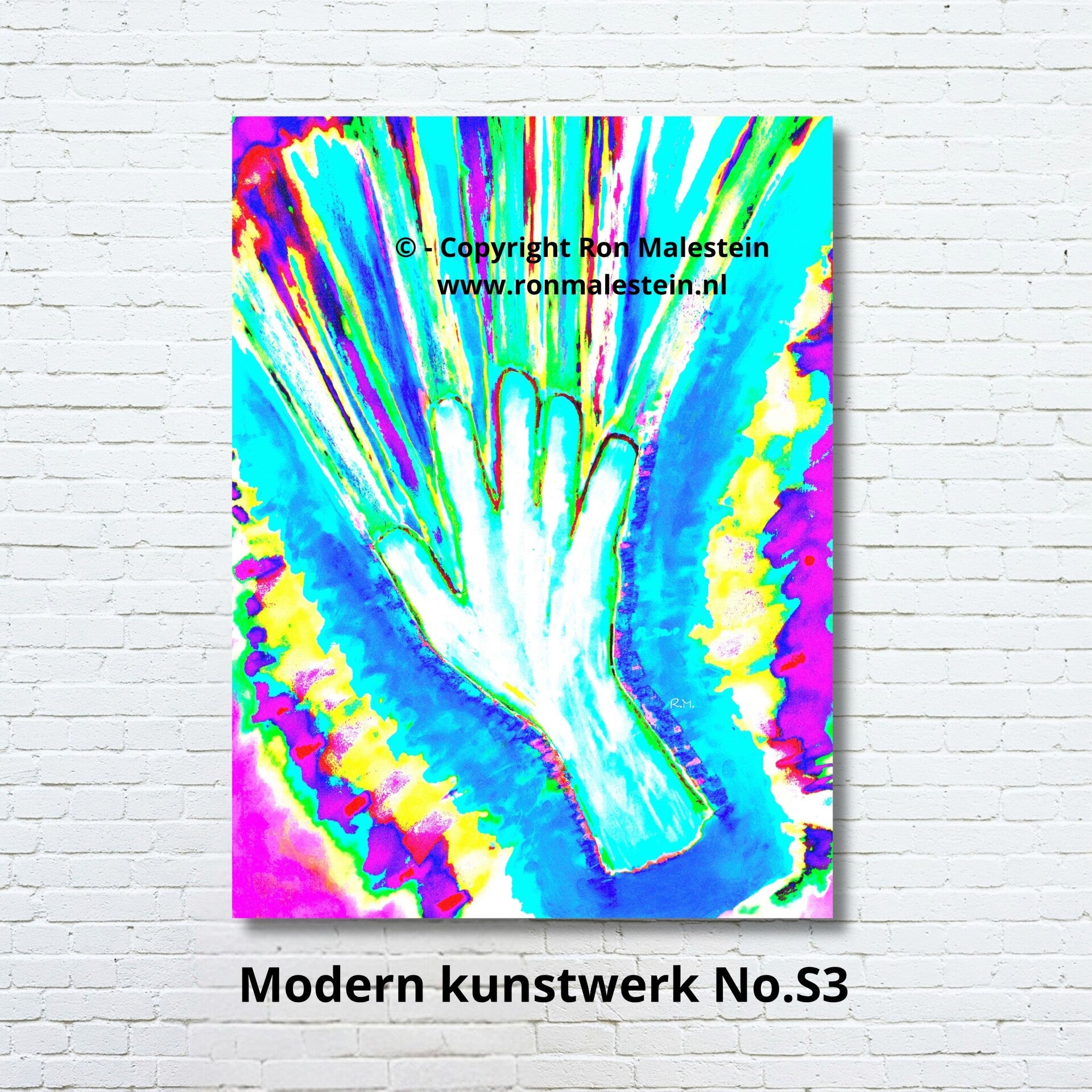 Mixed media kunst. 'Een vlinder'.