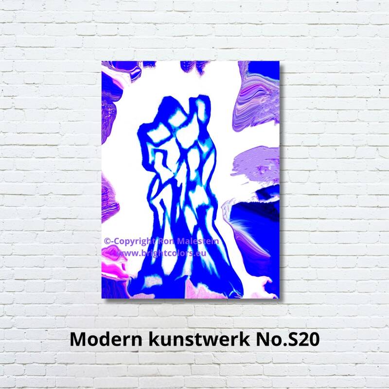 Mixe media moderne uitvoering van een tweelingzielen - soumates.