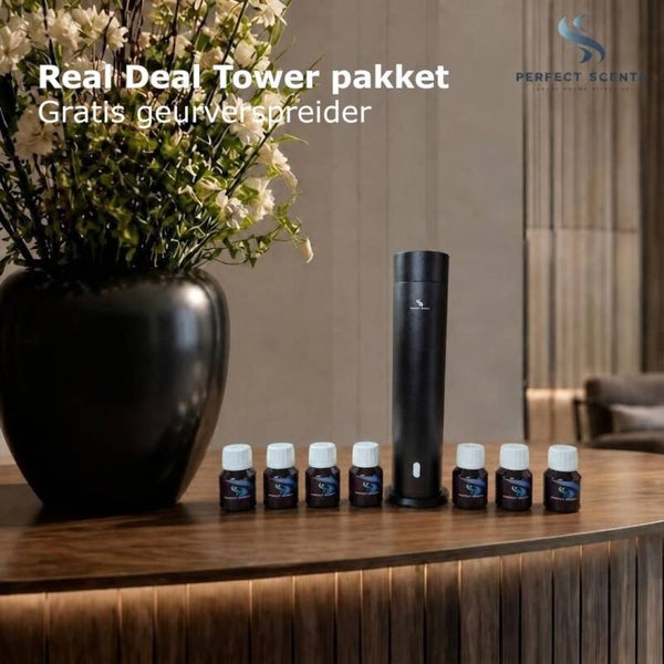 Real Deal Tower pakket - GRATIS geurverspreider zwart
