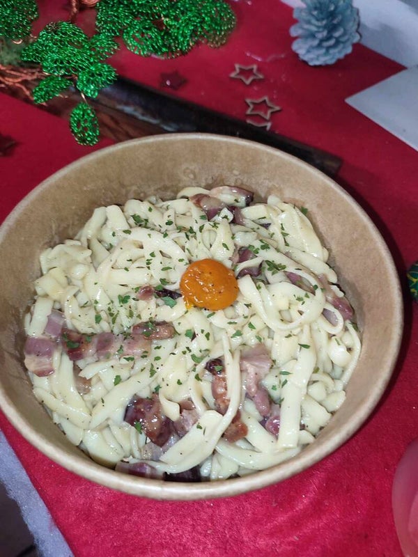 Tagliatelles carbonara