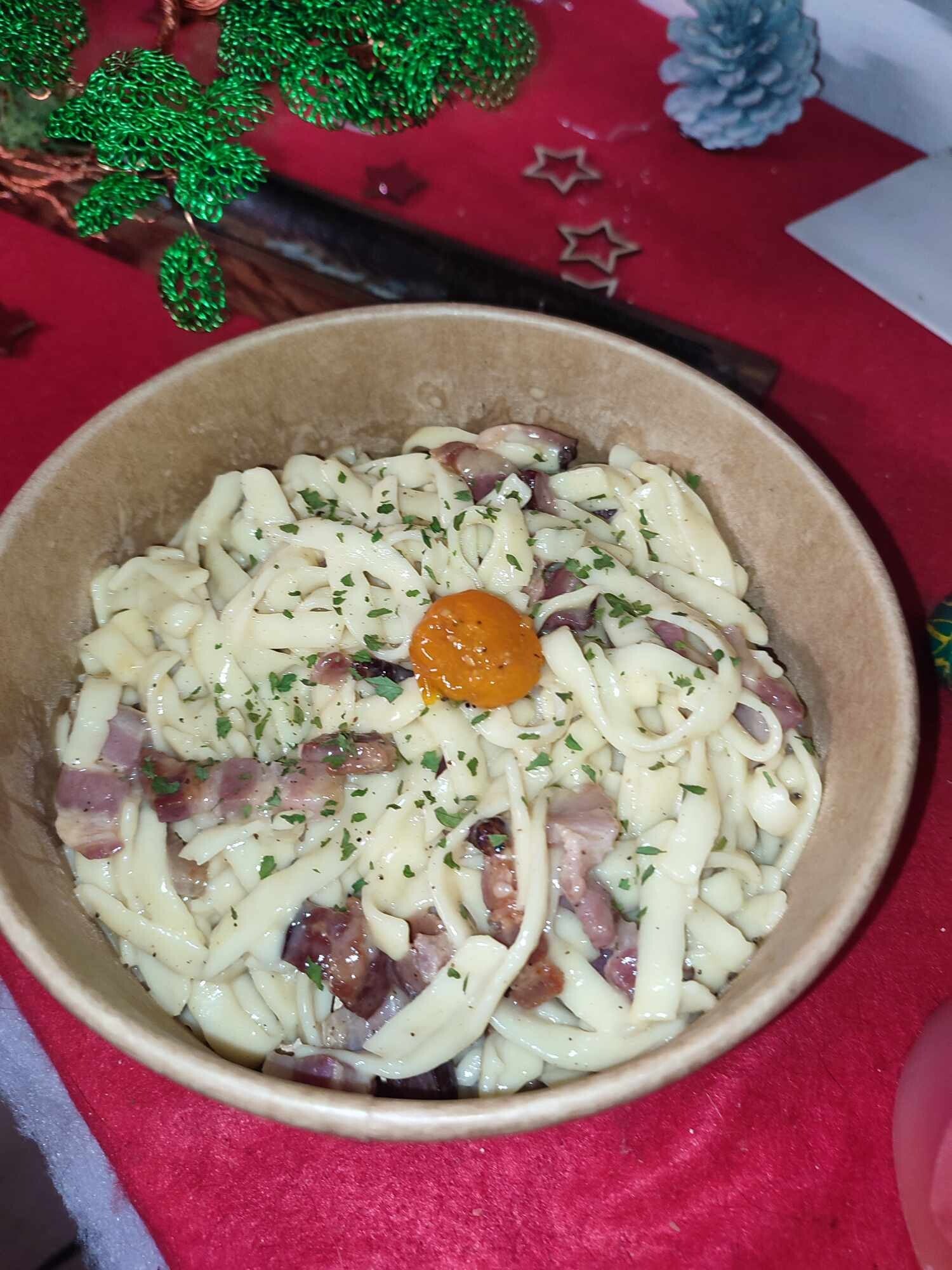 Tagliatelles carbonara