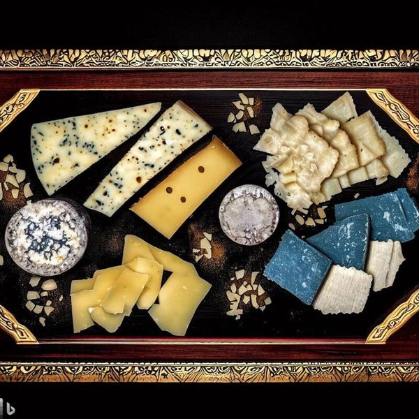 Planche de fromages italiens en mélange
