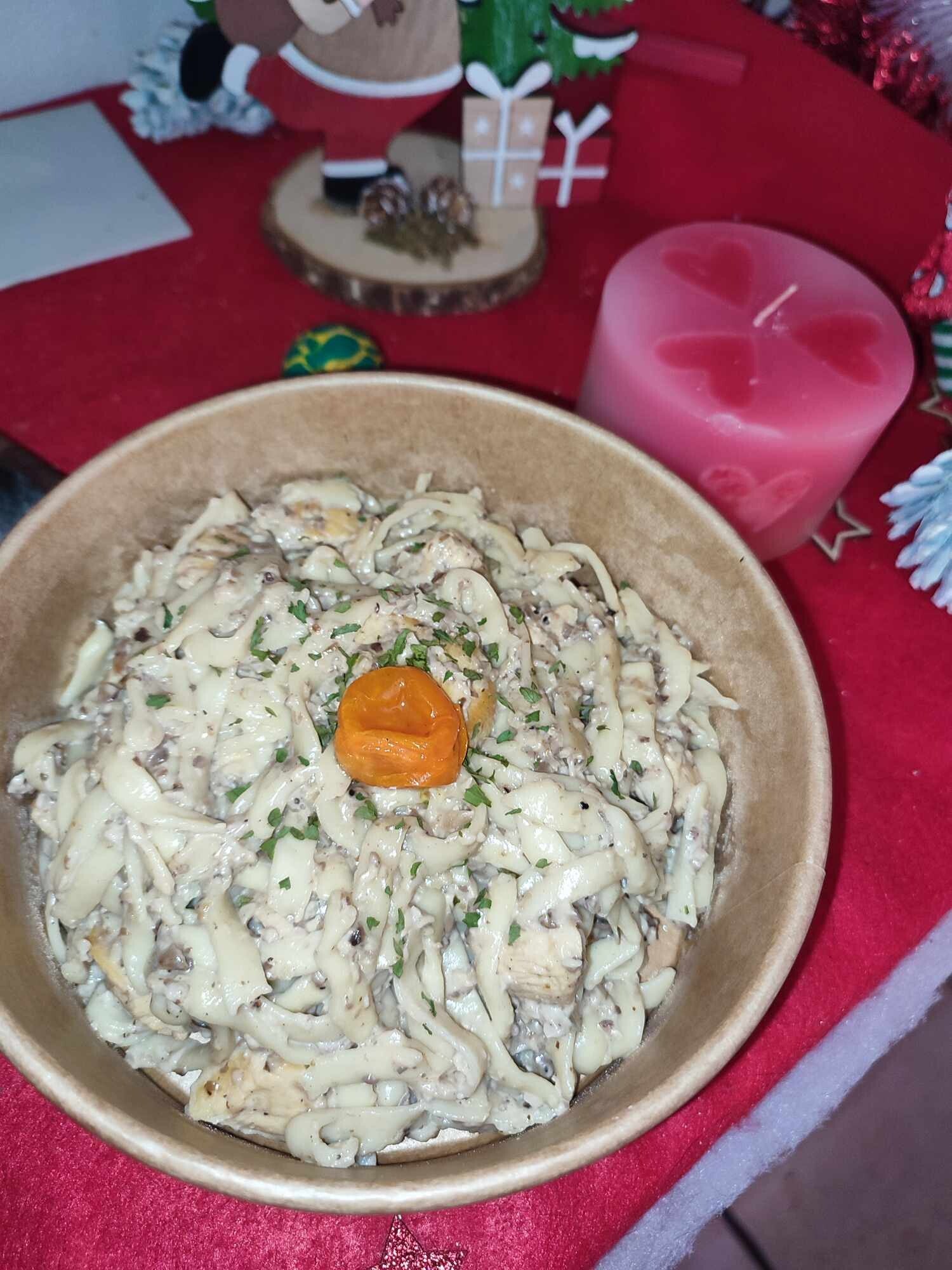 Tagliatelles Poulet sauce forestière
