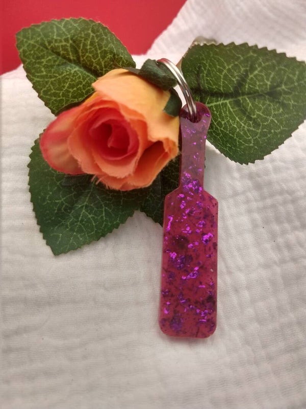 Pink Burst Mini Paddle Keychain