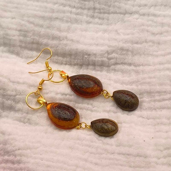 Amber Drops Earrings