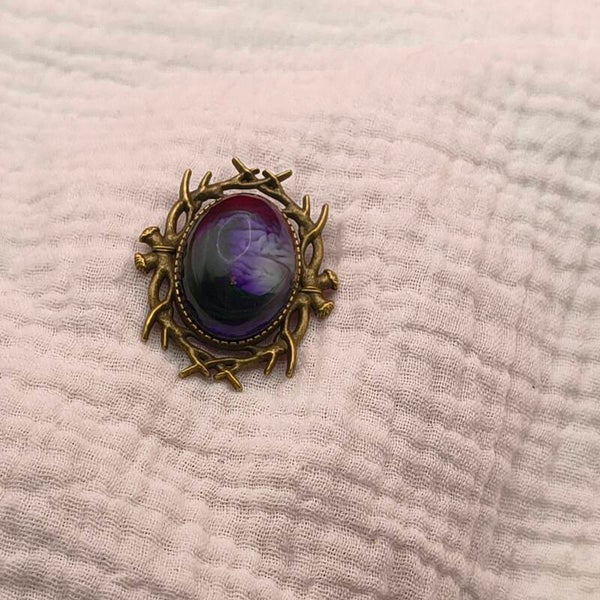 Purple Nebula Small Brooch