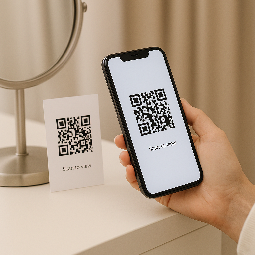 Cartel promocional para aumentar ventas en peluquería a través de revista digital.