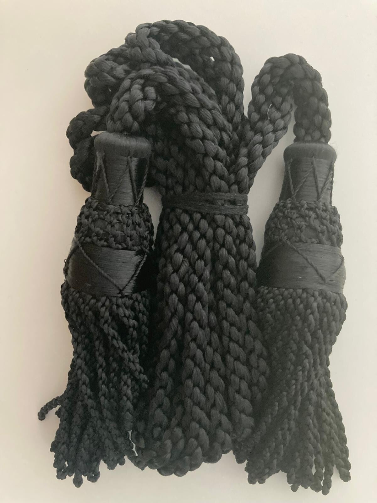 Black Silk Bagpipe Cords